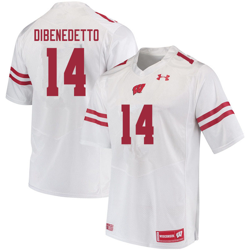 Wisconsin Badgers Men's #14 Jordan DiBenedetto NCAA Under Armour Authentic White College Stitched Football Jersey CL40C12BS